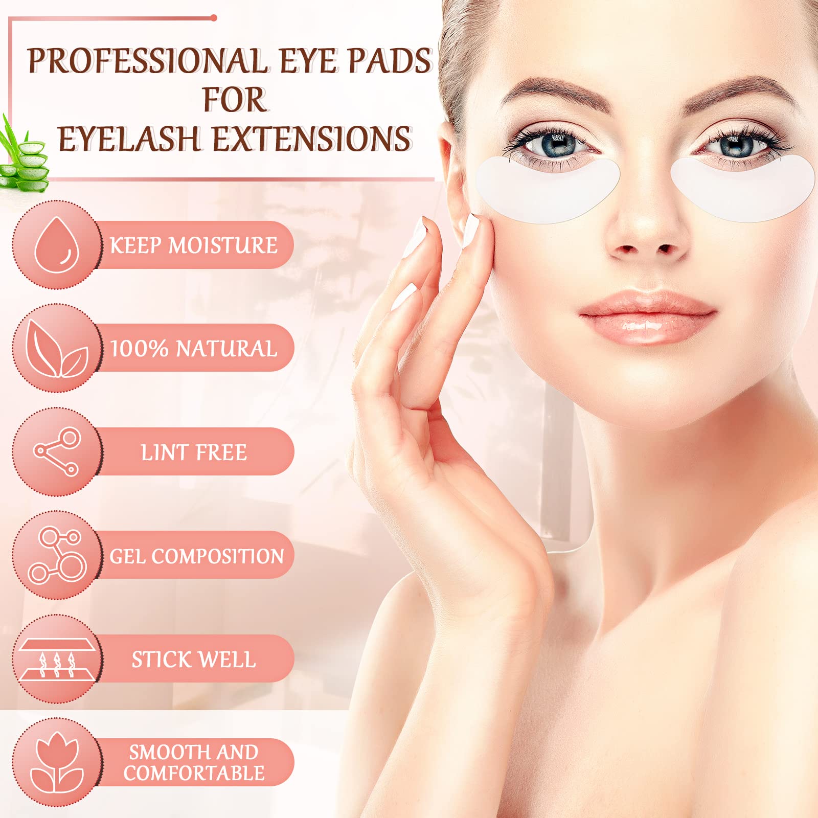 Shihanee aloe-infused pads offer gentle comfort for lash services