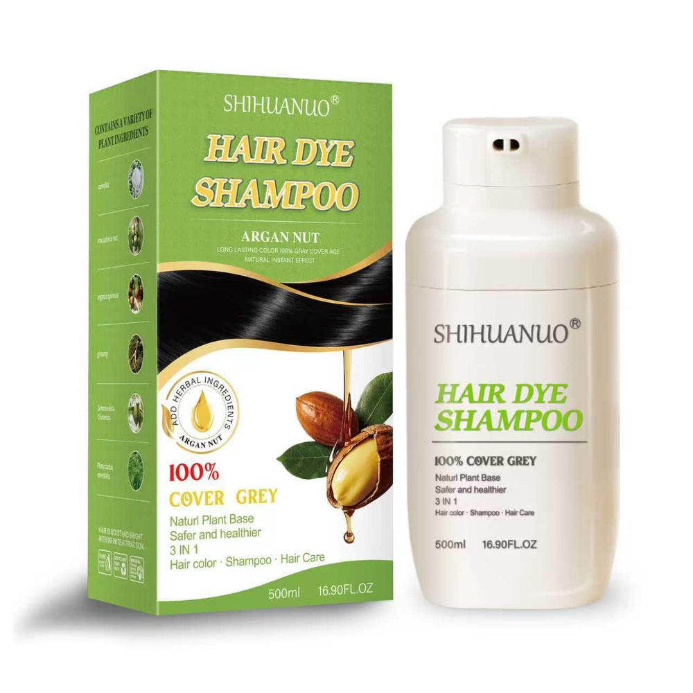 SHIHUANUO hair dye shampoo bottle pour for easy gray coverage