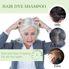 SHIHUANUO dark brown color on hair using natural formula.