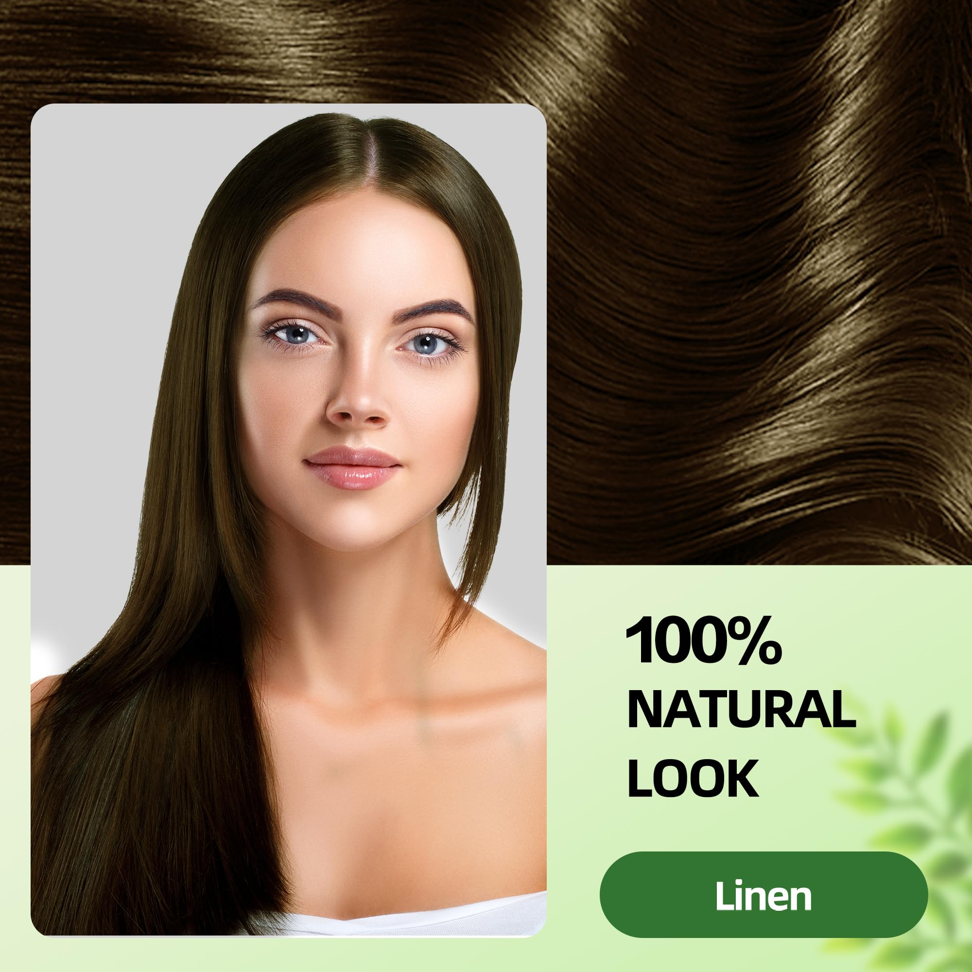 SHIHUANUO hair dye shampoo shows dark brown shade on hair