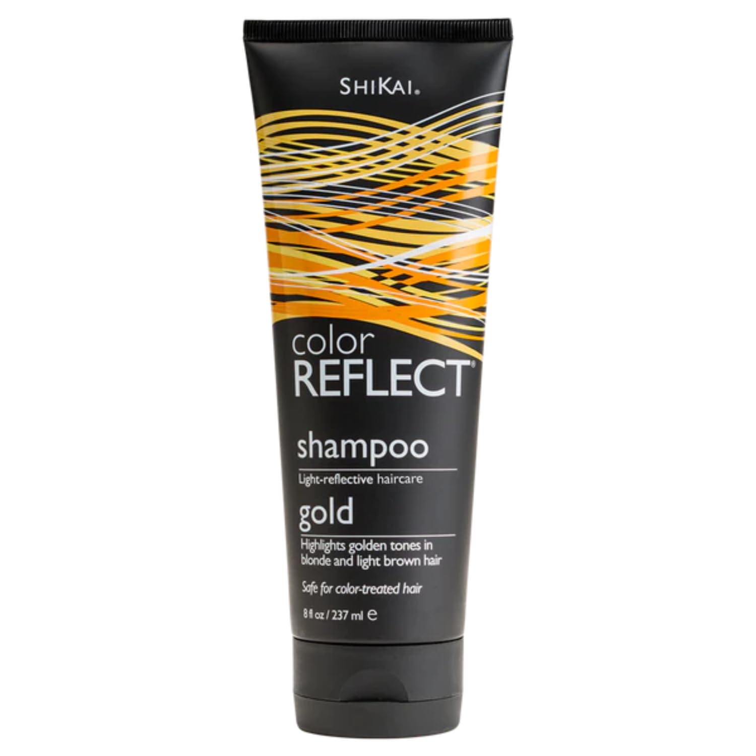 ShiKai Color Reflect Gold Shampoo bottle highlights golden tones for blonde and light brown hair.
