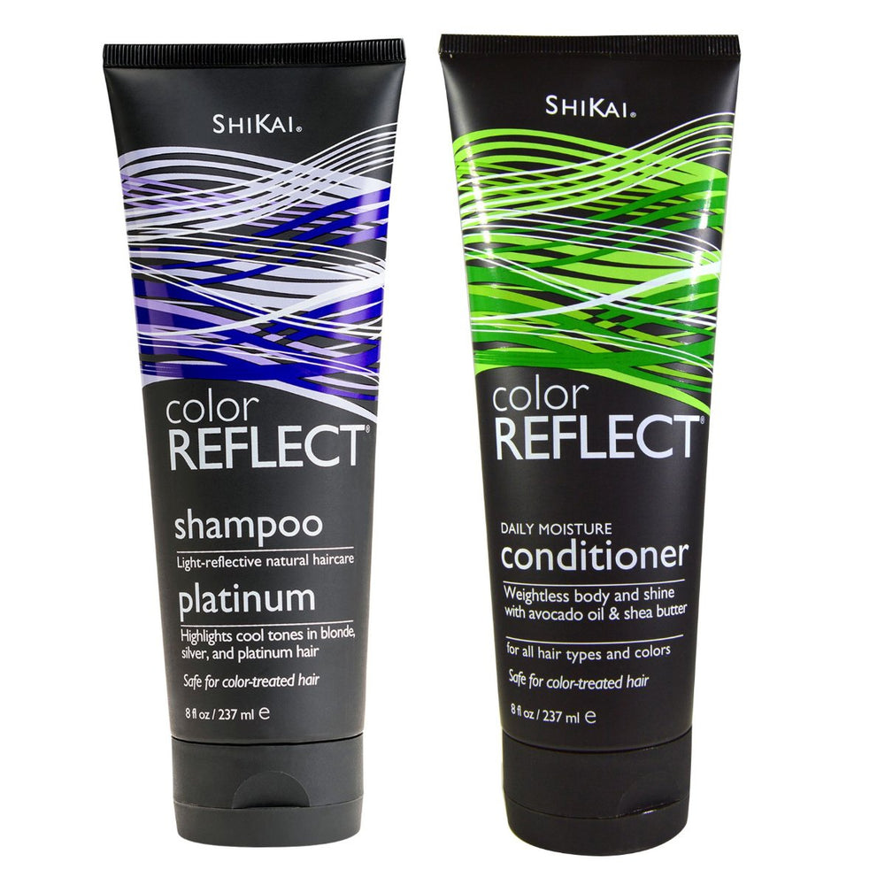Shikai Color Reflect Platinum Shampoo bottle for color-safe cleansing and shine.