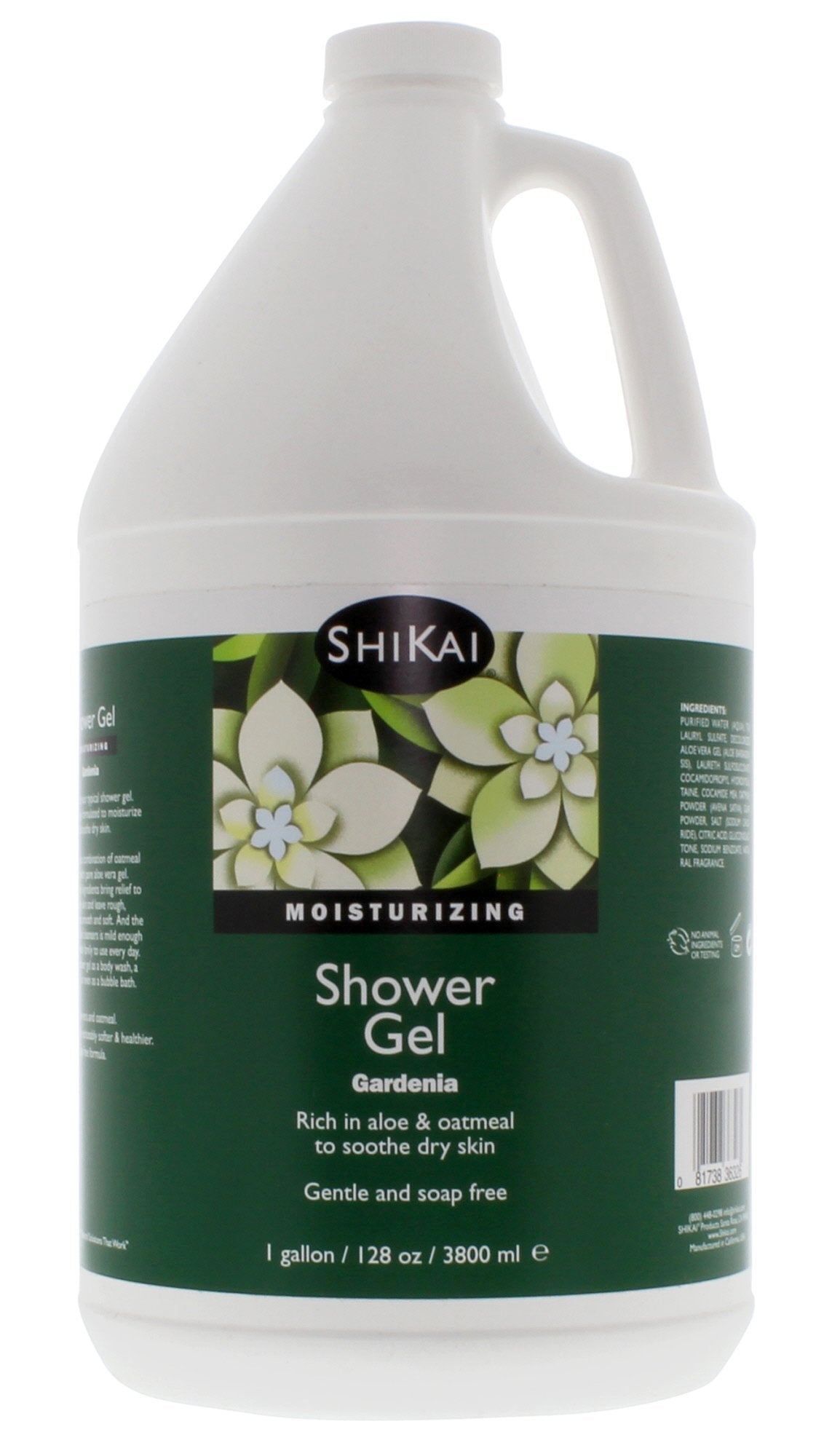 ShiKai Gardenia shower gel bottle highlighting daily moisturizing formula