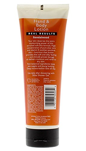 ShiKai Sandalwood Lotion bottle on display conveys clean, plant-based hydration.