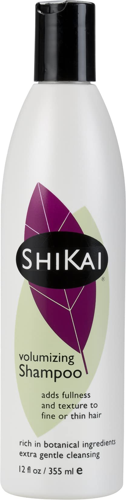 ShiKai volumizing shampoo bottle for fuller, shinier hair with gentle cleansing.