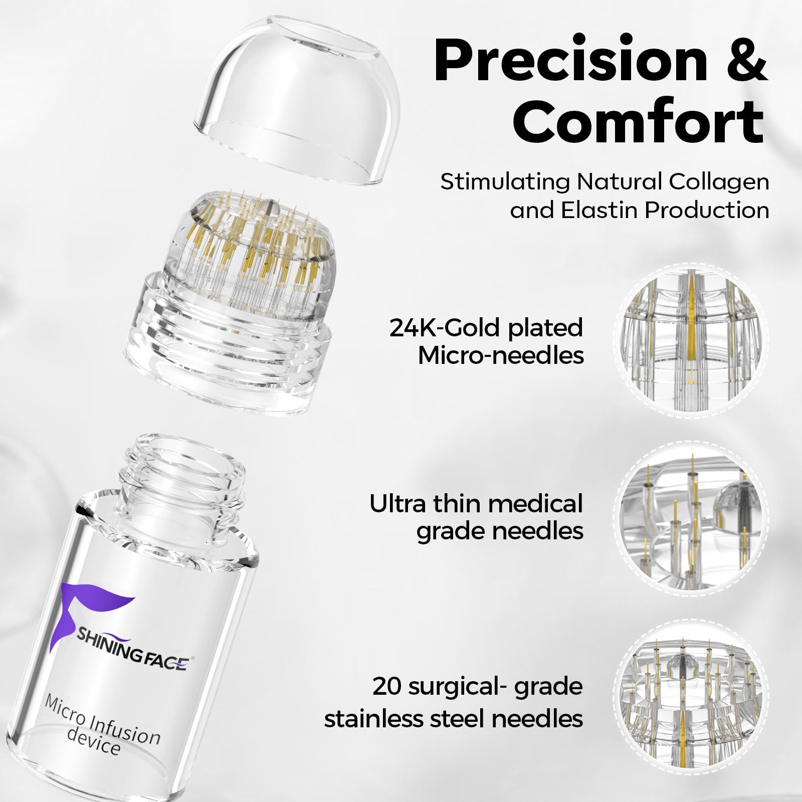 Shining Face peptide serum bottles ready for daily nourishment and a hydrated glow