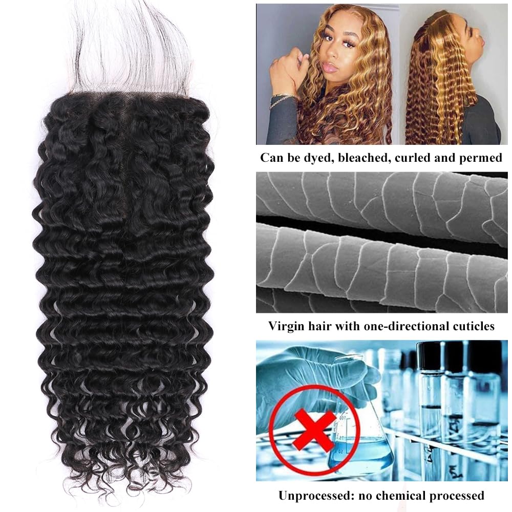 Shining Girl closure supports free parting for side or middle styles.