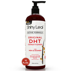 Shiny Leaf DHT Blocker Conditioner bottle with rosemary oil for scalp health