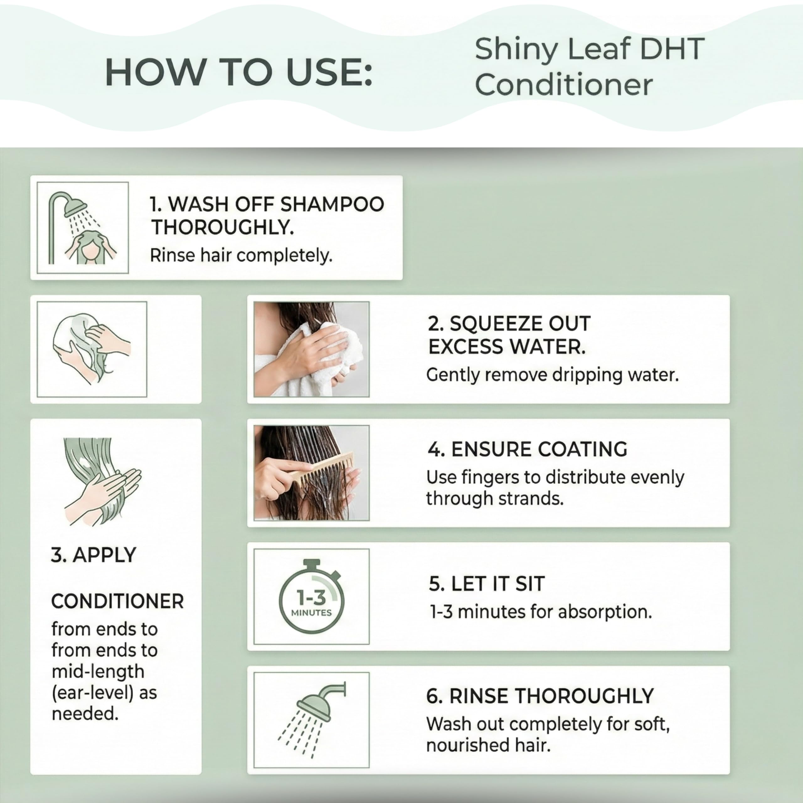 Shiny Leaf DHT Blocker Conditioner bottle with rose velvet fragrance for spa-like feel