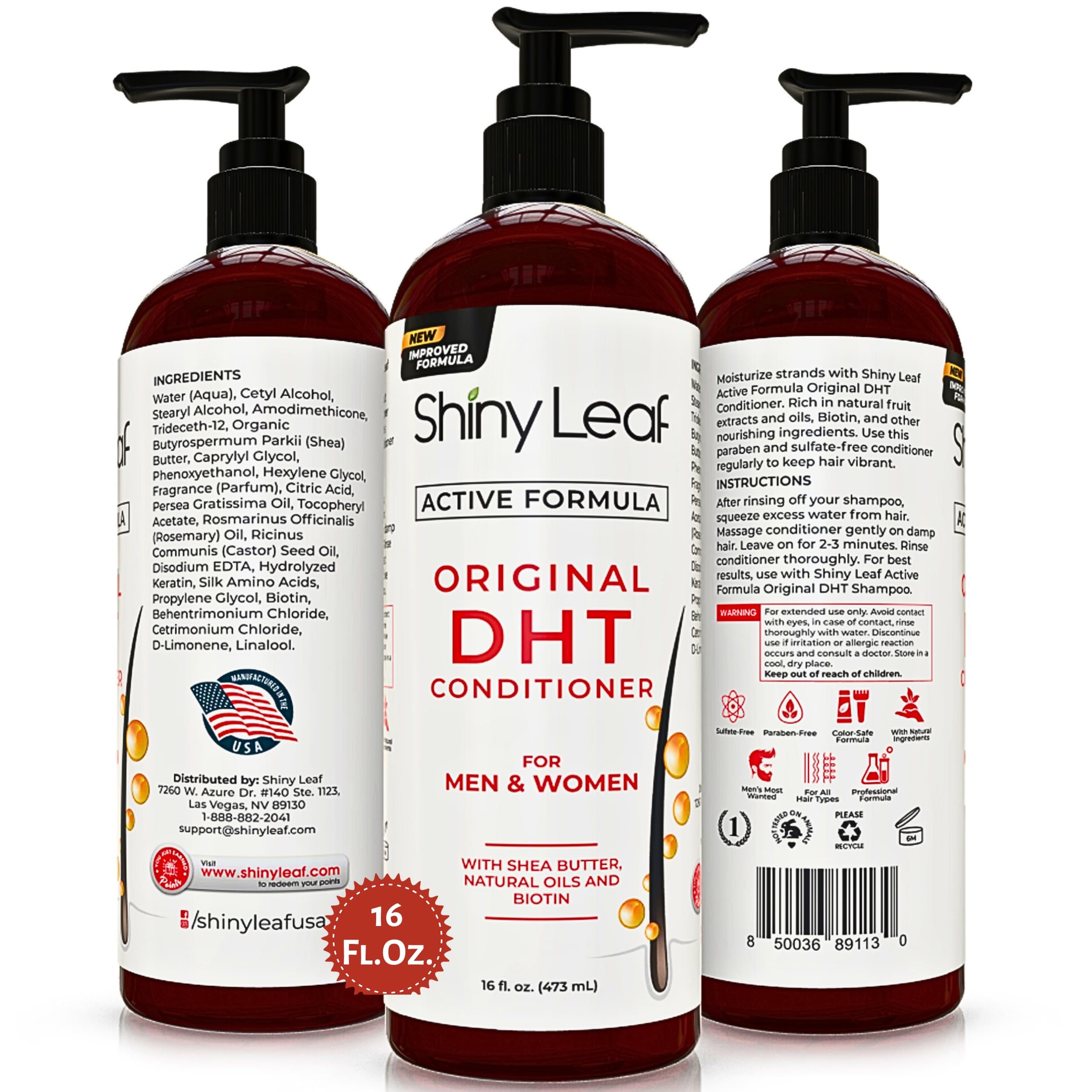 Silky, manageable hair after using Shiny Leaf DHT Blocker Conditioner