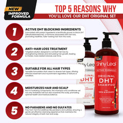 Shiny Leaf DHT Blocker Conditioner tube delivering moisture without heaviness.