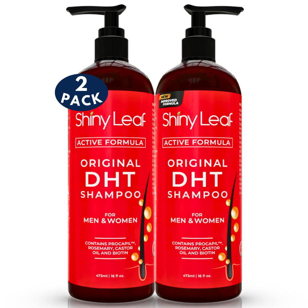 Shiny Leaf DHT Blocker Shampoo bottle front for daily hair care