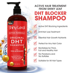 Shiny Leaf DHT Blocker Shampoo foamy lather demonstrates daily cleansing experience