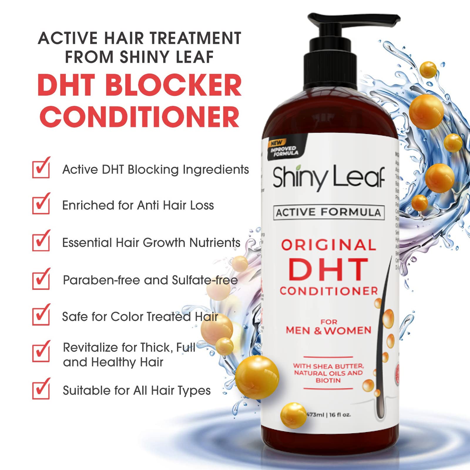 Hand applying Shiny Leaf conditioner for smooth, moisturized hair.