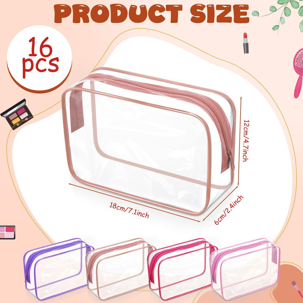 Shinylin waterproof clear cosmetic pouch helps you see items during trips.