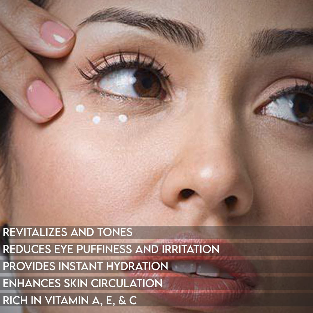 Shira cucumber eye cream swirl texture demonstrating lightweight, non-greasy feel.