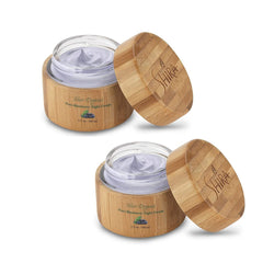 Shira Shir Organic Blueberry Night Cream pack front with dual jars for hydration.