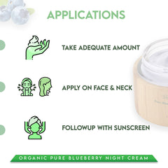Shira Shir Organic Blueberry Night Cream swirl on skin for smoother, radiant look.