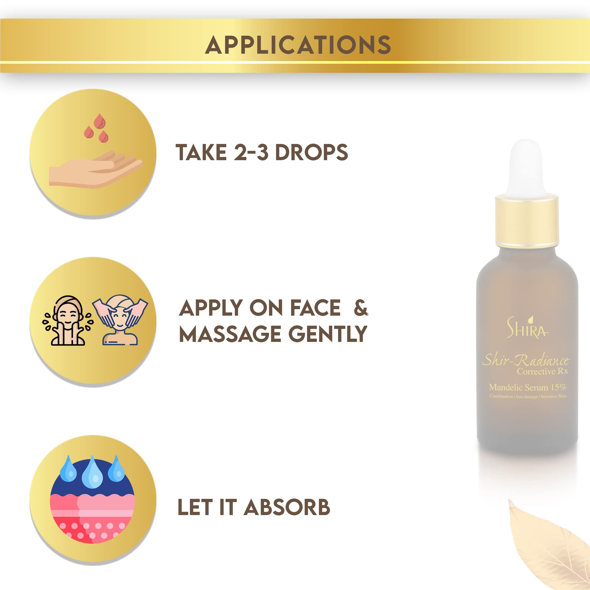 Shira Shir-Radiance Corrective Serum packaging box highlights fragrance-free and paraben-free formula.