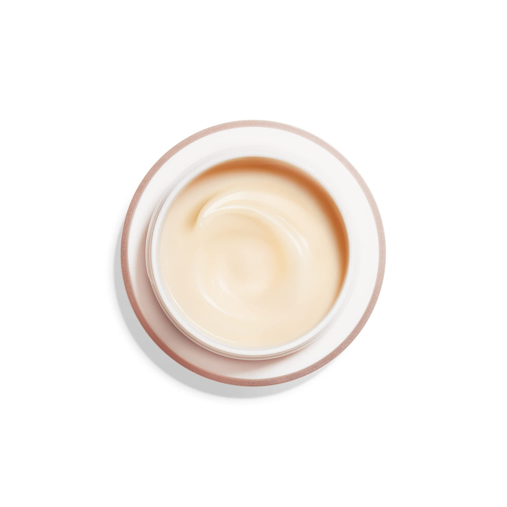 Shiseido Benefiance rich cream texture close up highlighting luxurious velvety feel.