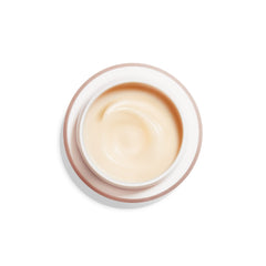 Shiseido Benefiance rich cream texture close up highlighting luxurious velvety feel.