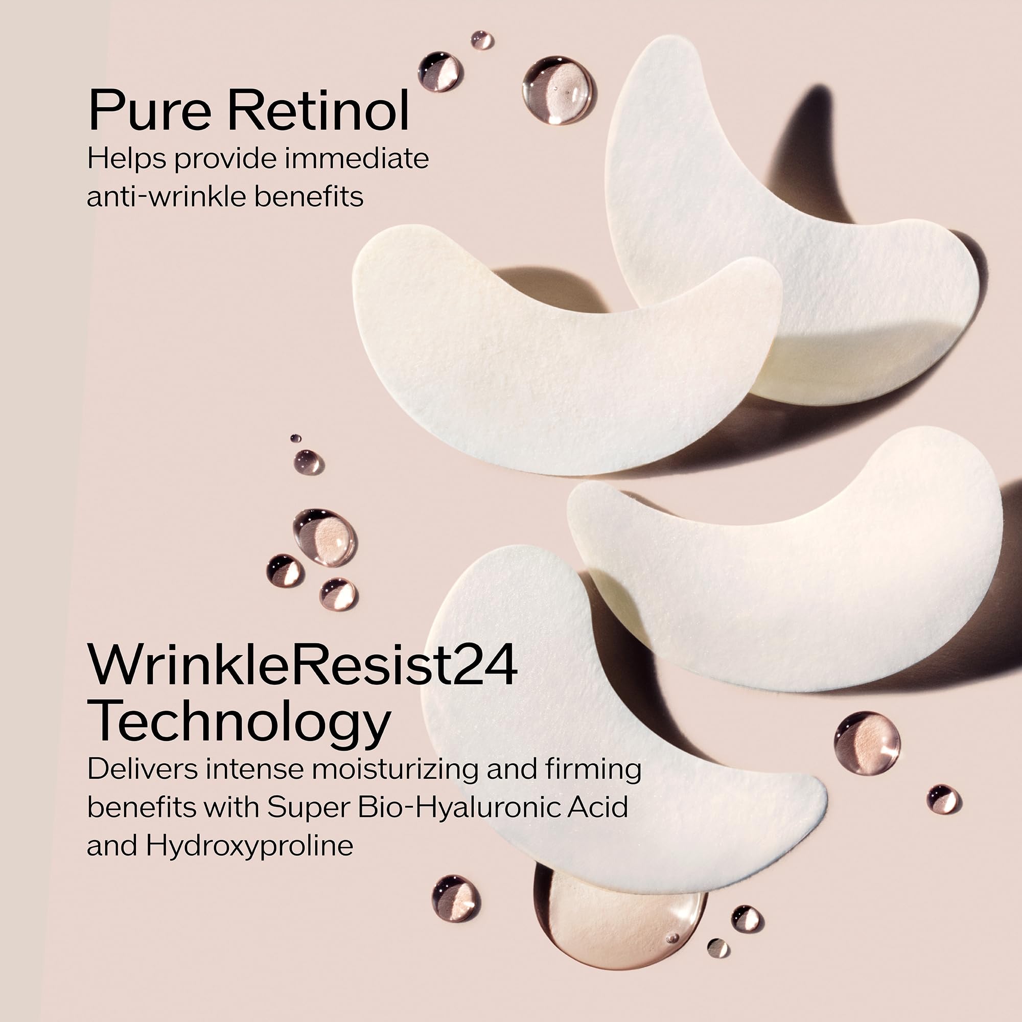 Shiseido Benefiance stretchy sheet demonstrating secure fit around eye area.