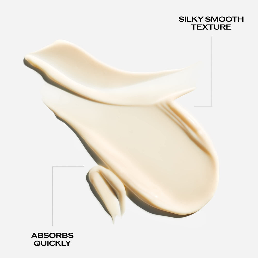 Close-up of creamy texture from Shiseido Benefiance for a smooth application.