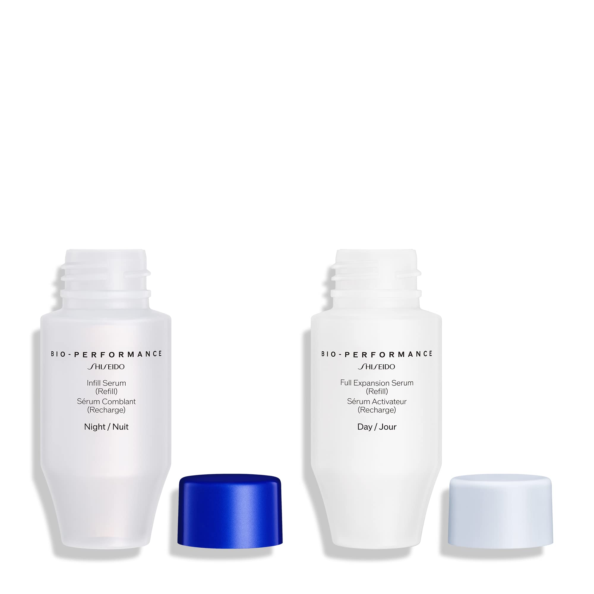 Shiseido Bio-Performance two-step routine image for day and night care.