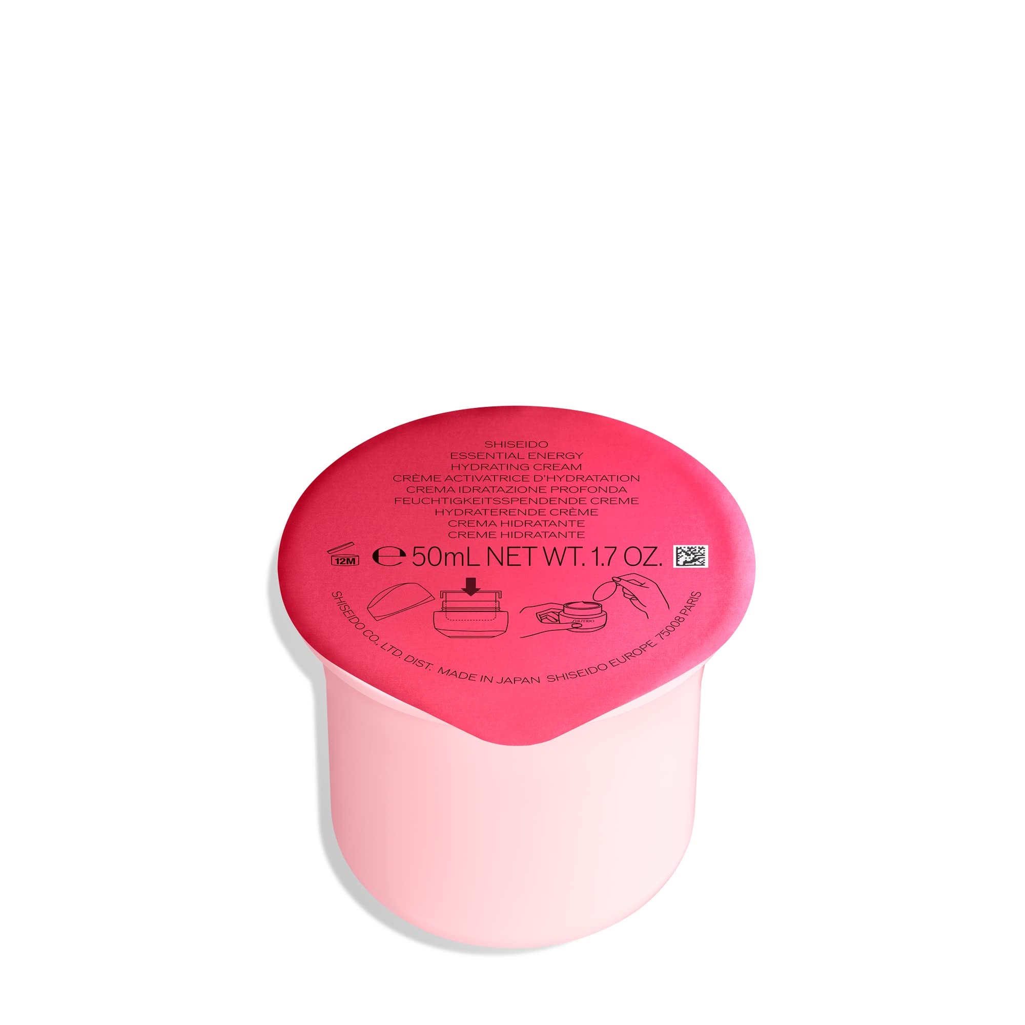 Shiseido Essential Energy Hydrating Cream bottle delivering long-lasting hydration for all skin types.