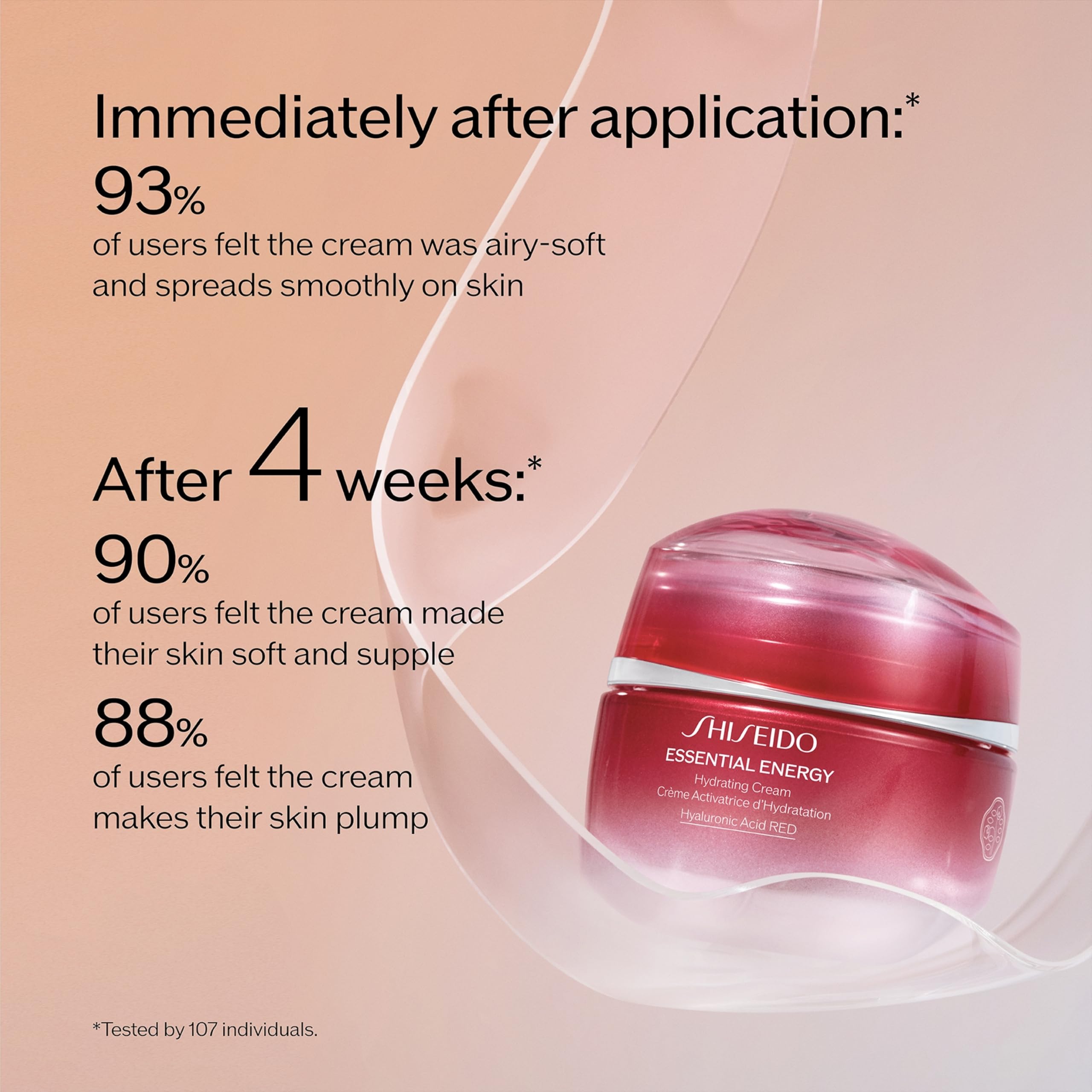 Open jar reveals rich, lightweight cream suitable for morning and night use.