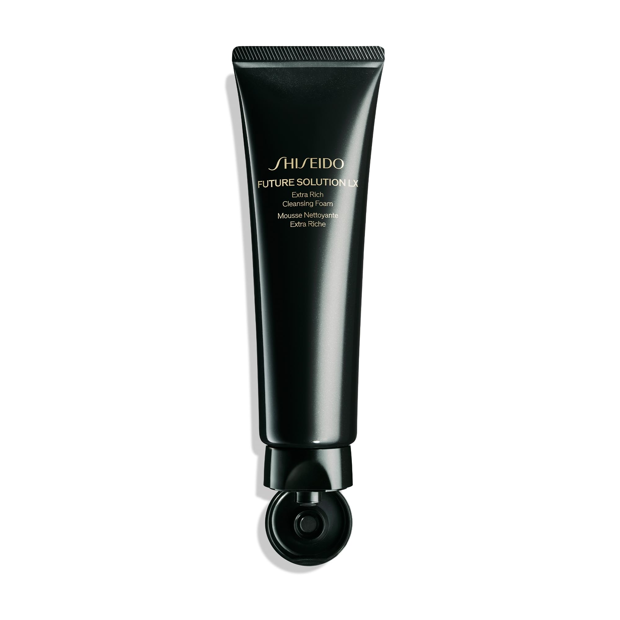Portrait showing smoother skin after using Shiseido Future Solution LX foam