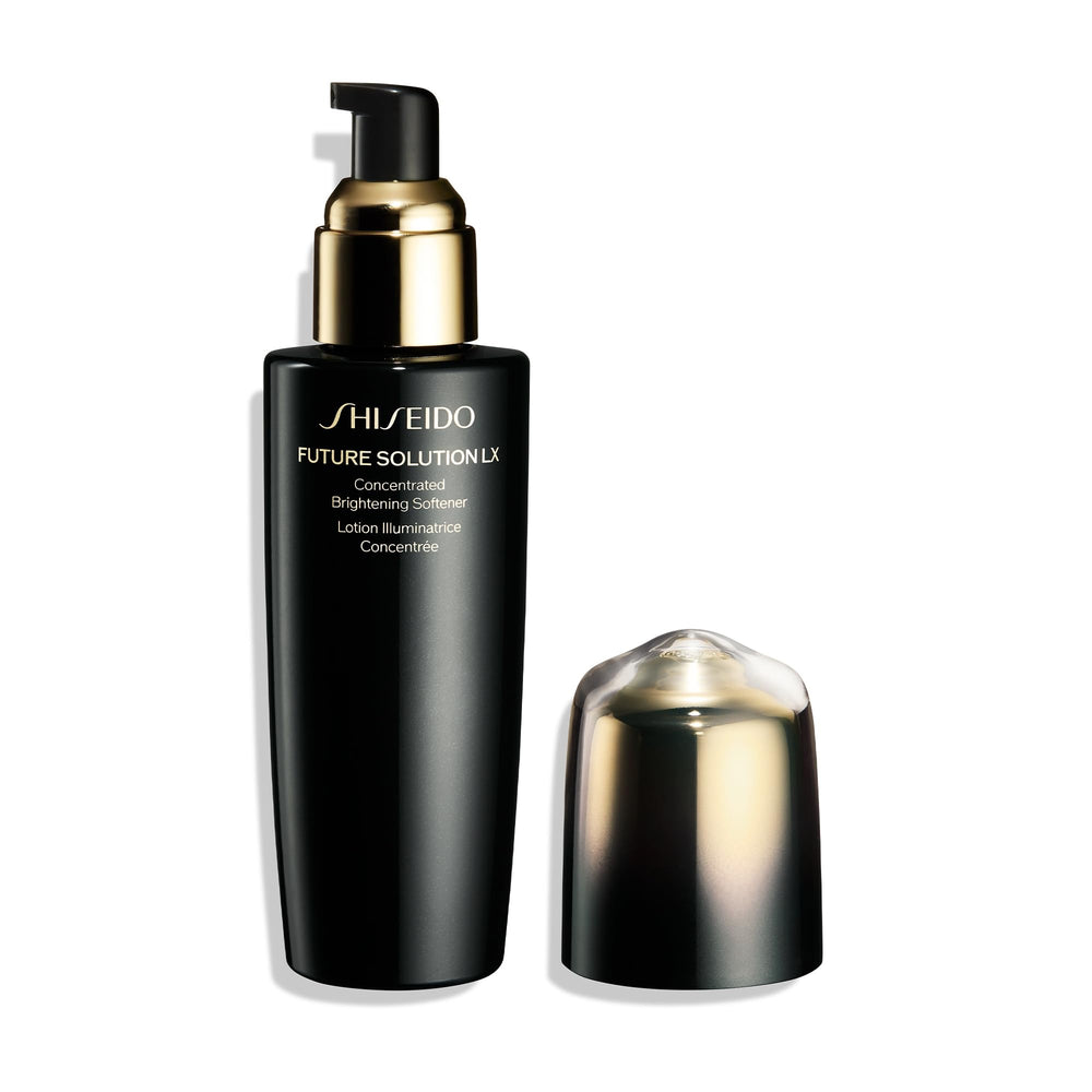 Shiseido Future Solution LX softener in morning and evening routine for brighter skin