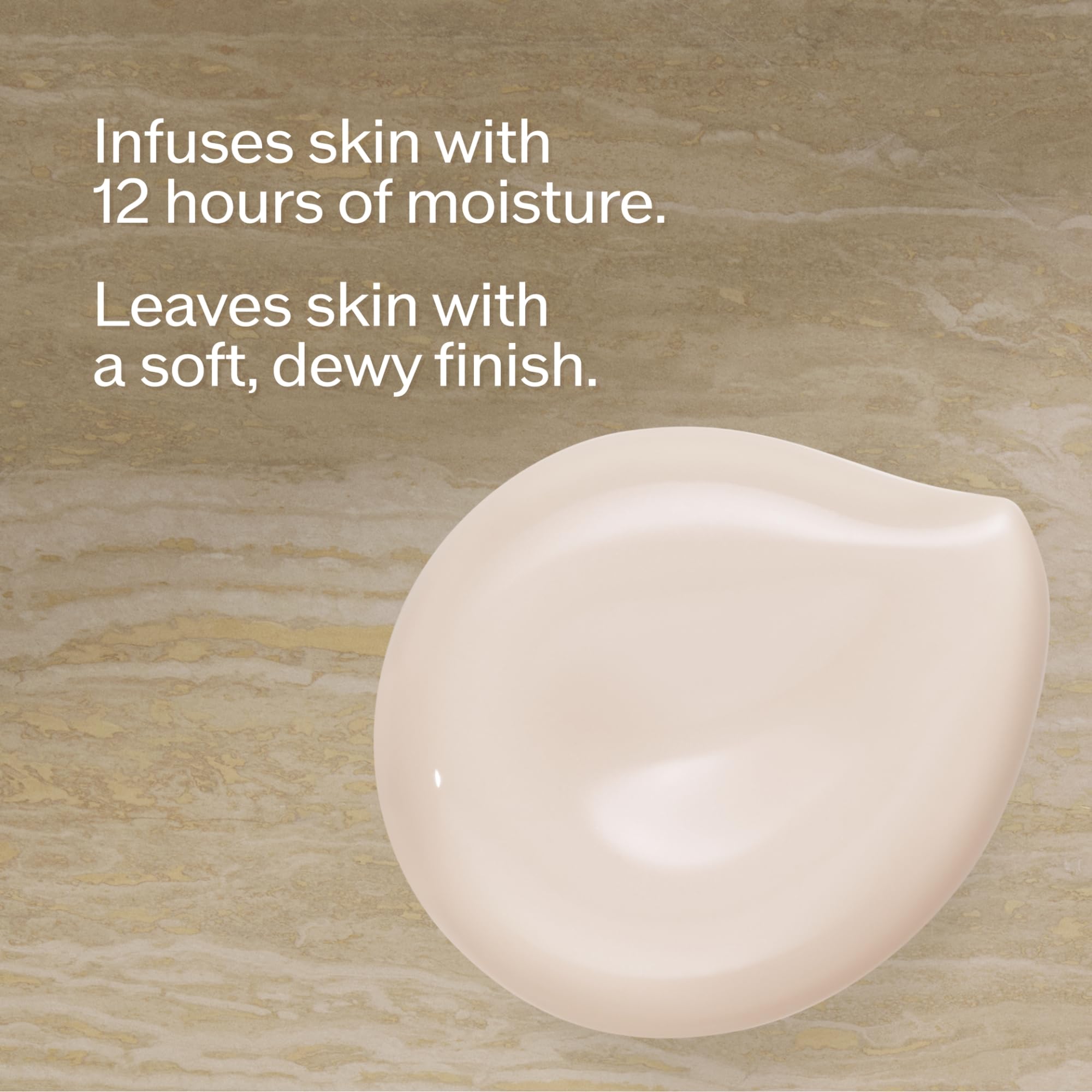 Close-up of Shiseido Future Solution LX cream texture for dewy glow.