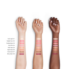 Shiseido InnerGlow Berry Dawn 08 blush application on cheeks for smooth blend