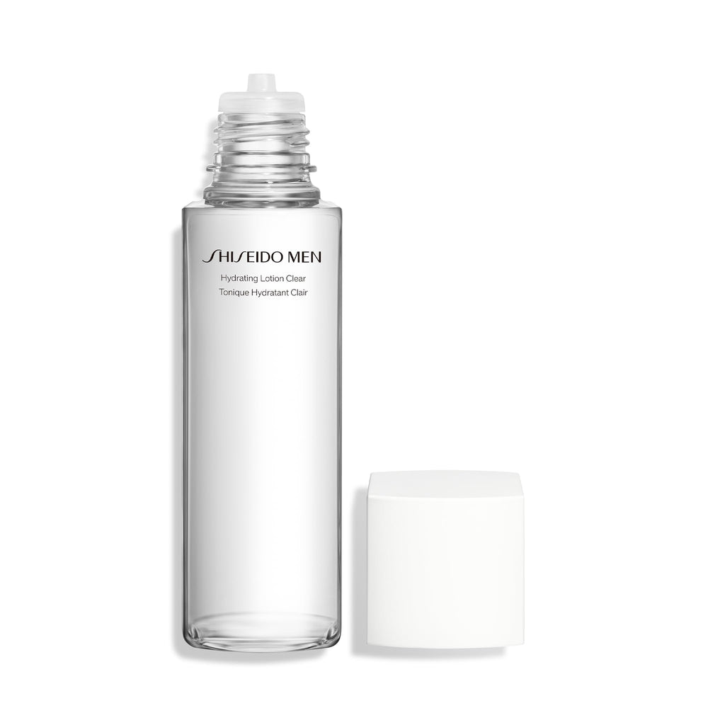 Shiseido Men Hydrating Lotion Clear pores closeup suggests refined-looking pores.