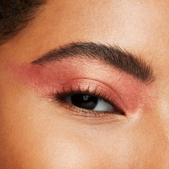 Shiseido POP PowderGel Eye Shadow brush application demonstrates easy, precise blending of Kura-Kura Coral