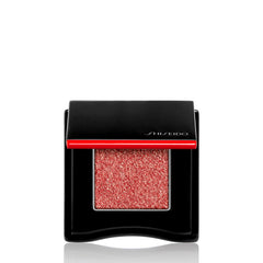 Shiseido POP PowderGel Eye Shadow Kura-Kura Coral 14 packaging closeup showing luxe finish and lasting color