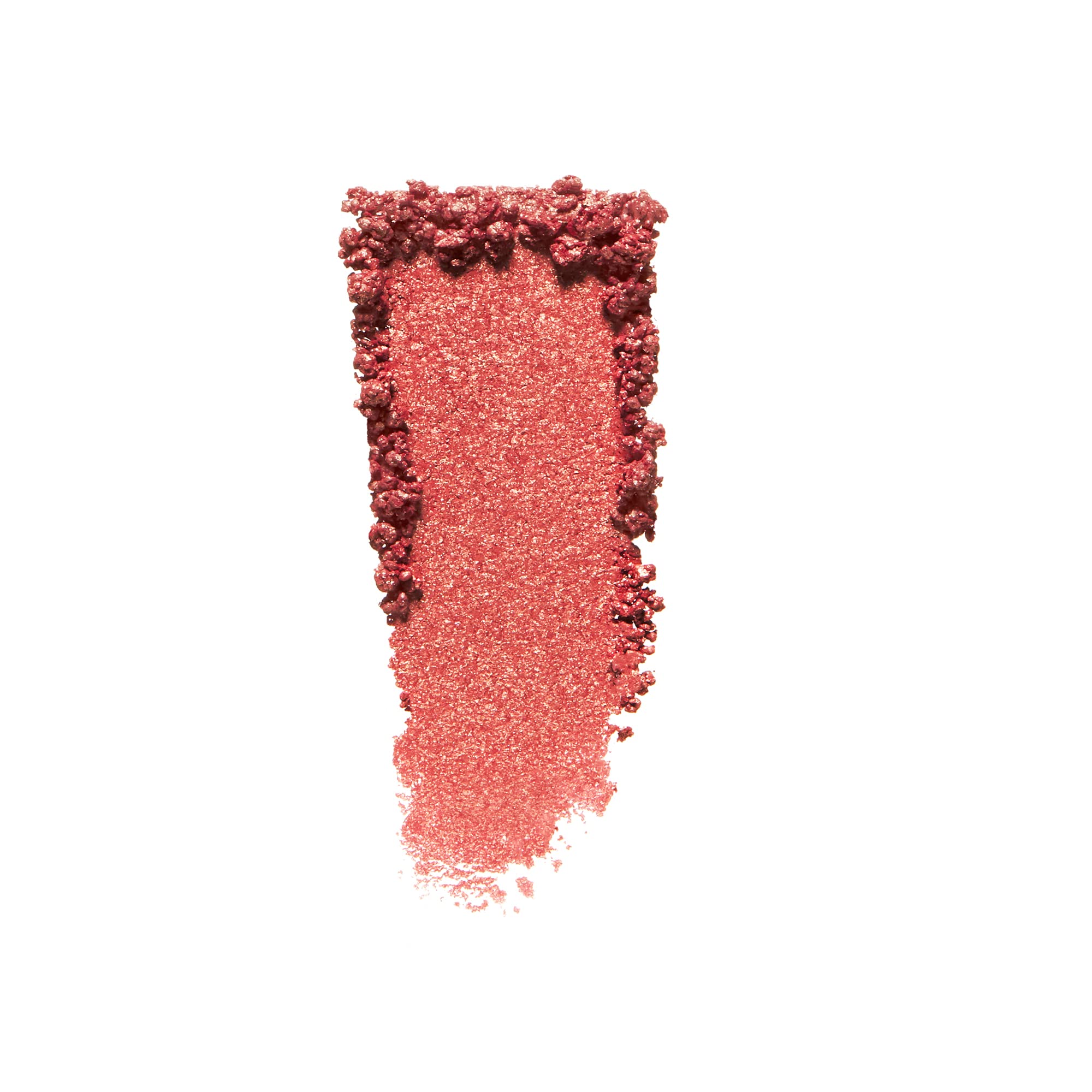 Shiseido POP PowderGel Eye Shadow swatch on arm highlights blendable texture and vibrant coral
