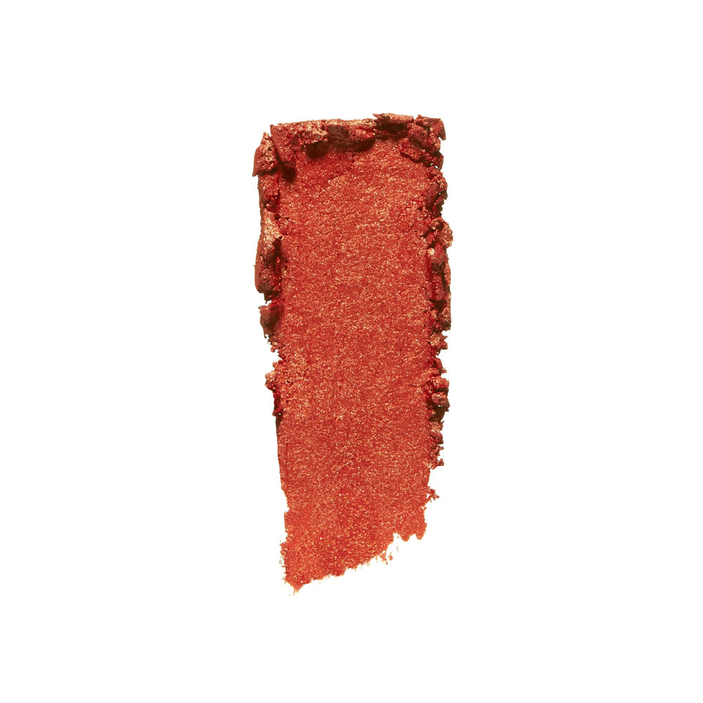 Shiseido POP PowderGel Eye Shadow applied with brush for smooth, buildable color.