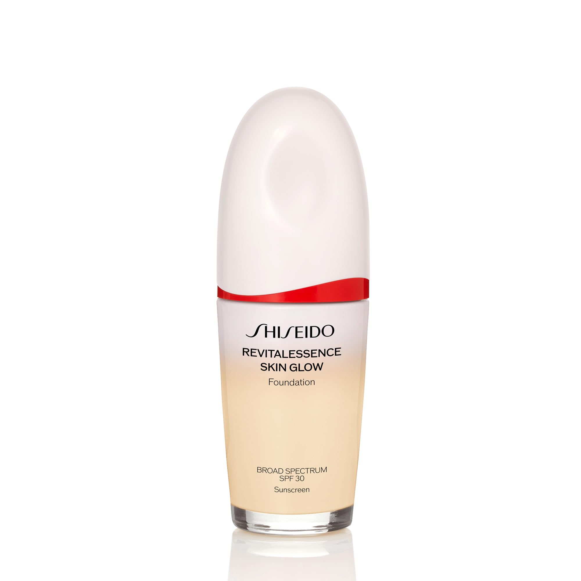 Shiseido RevitalEssence Skin Glow Foundation 110 Alabaster bottle for a radiant, hydrated finish