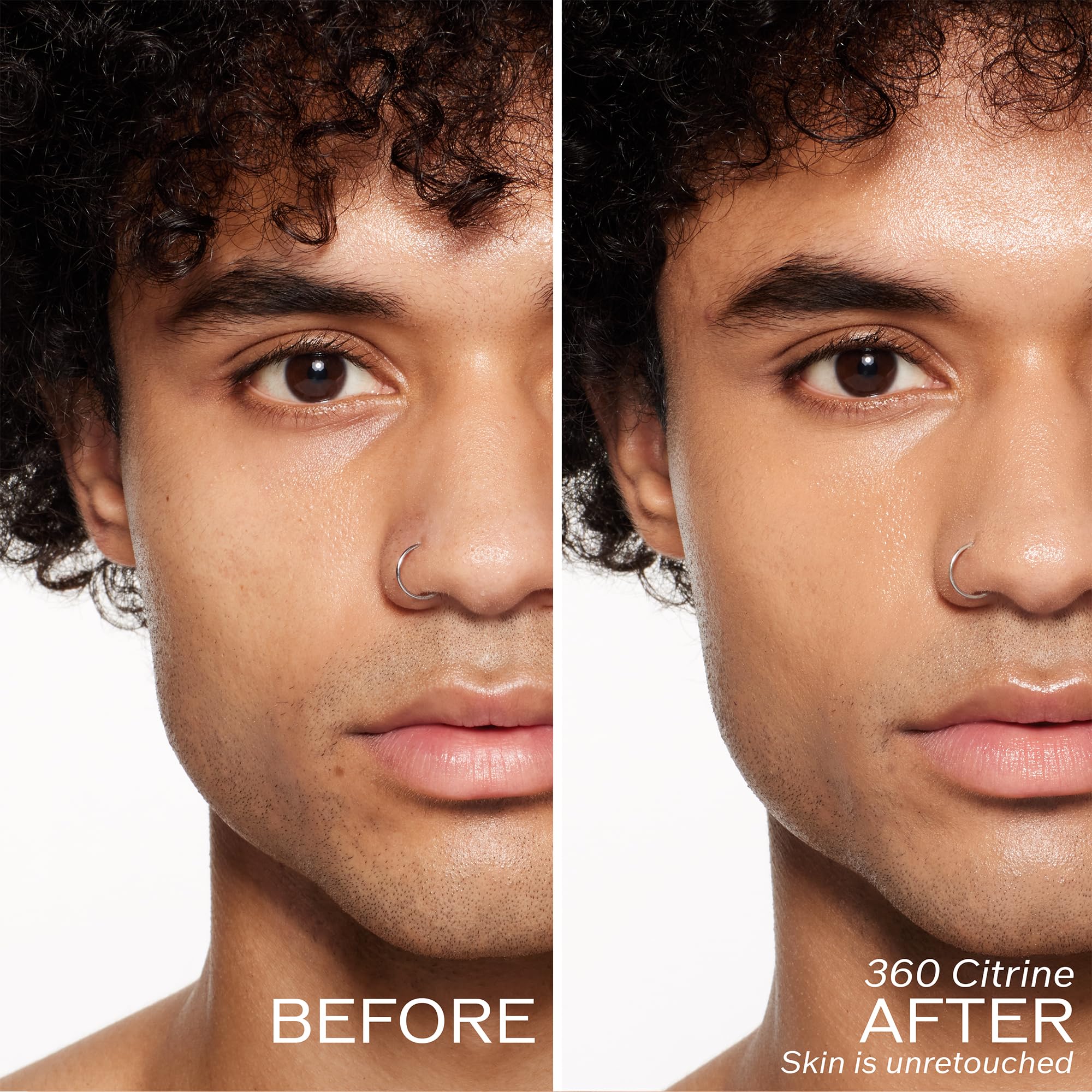 Foundation being blended with a brush for a smooth satin finish.