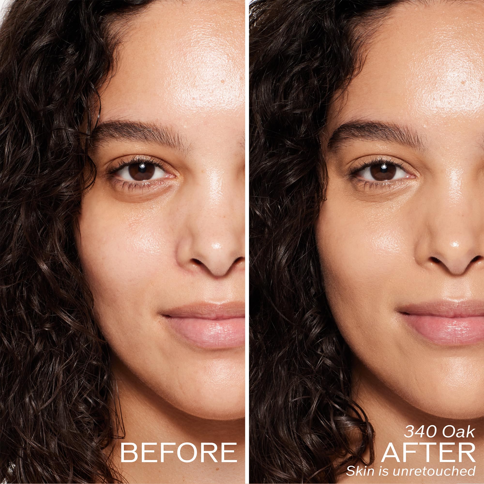 Brush application of Shiseido RevitalEssence Skin Glow Foundation for seamless blending