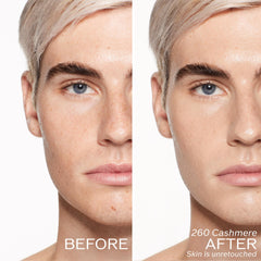 Shiseido RevitalEssence brush applies foundation for seamless finish.