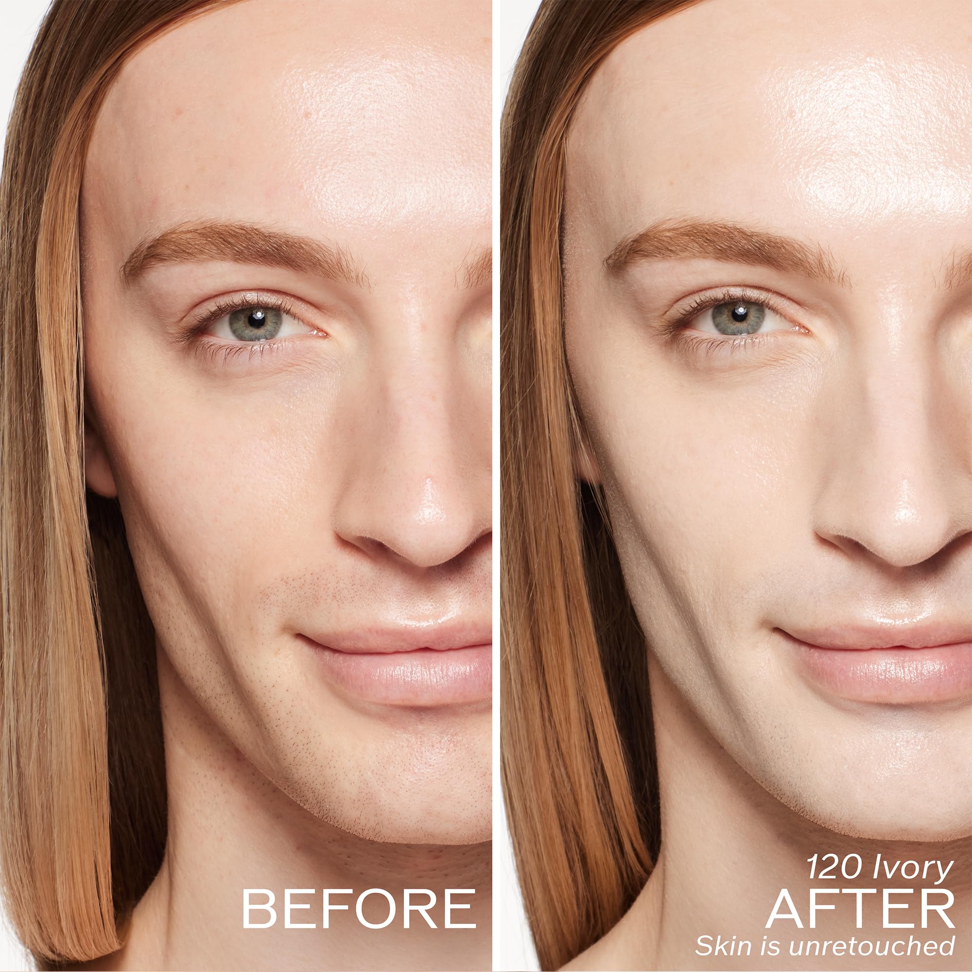 Close-up of hydrated, luminous skin with minimized pores