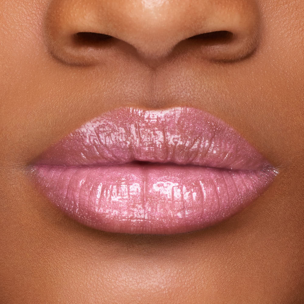 Weightless, non sticky texture of Shiseido GelGloss Bare Pink 04