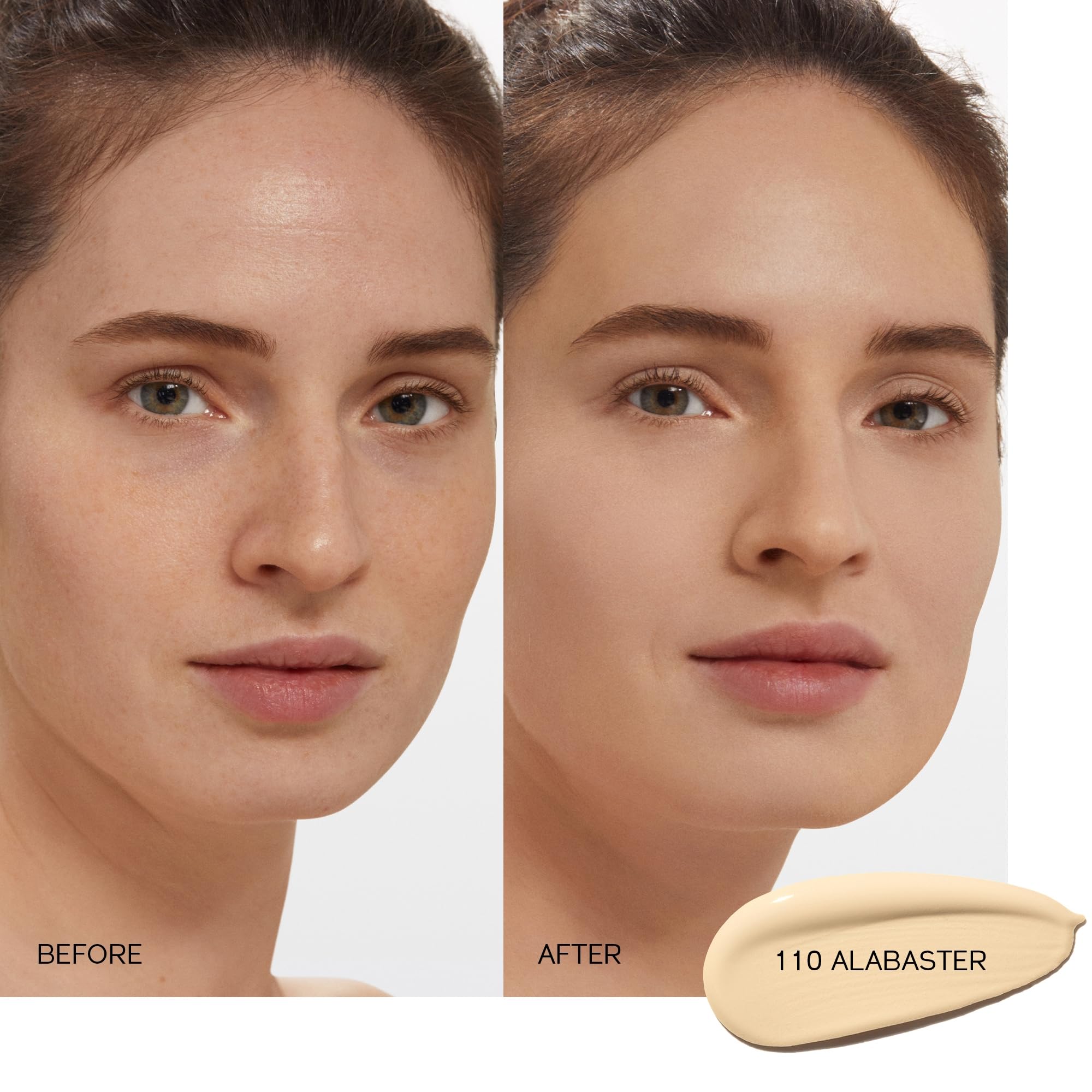 Shiseido Synchro Skin texture swirl demonstrating buildable coverage.