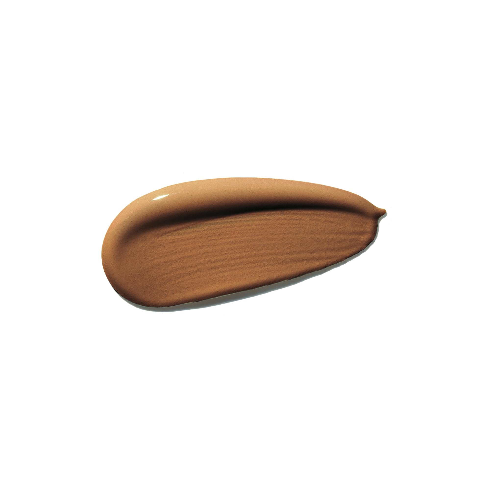 Shiseido Synchro Skin foundation swatch shows natural semi-matte finish.