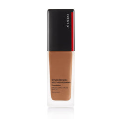 Shiseido Synchro Skin Self-Refreshing Foundation bottle Topaz 460 for all-day wear.