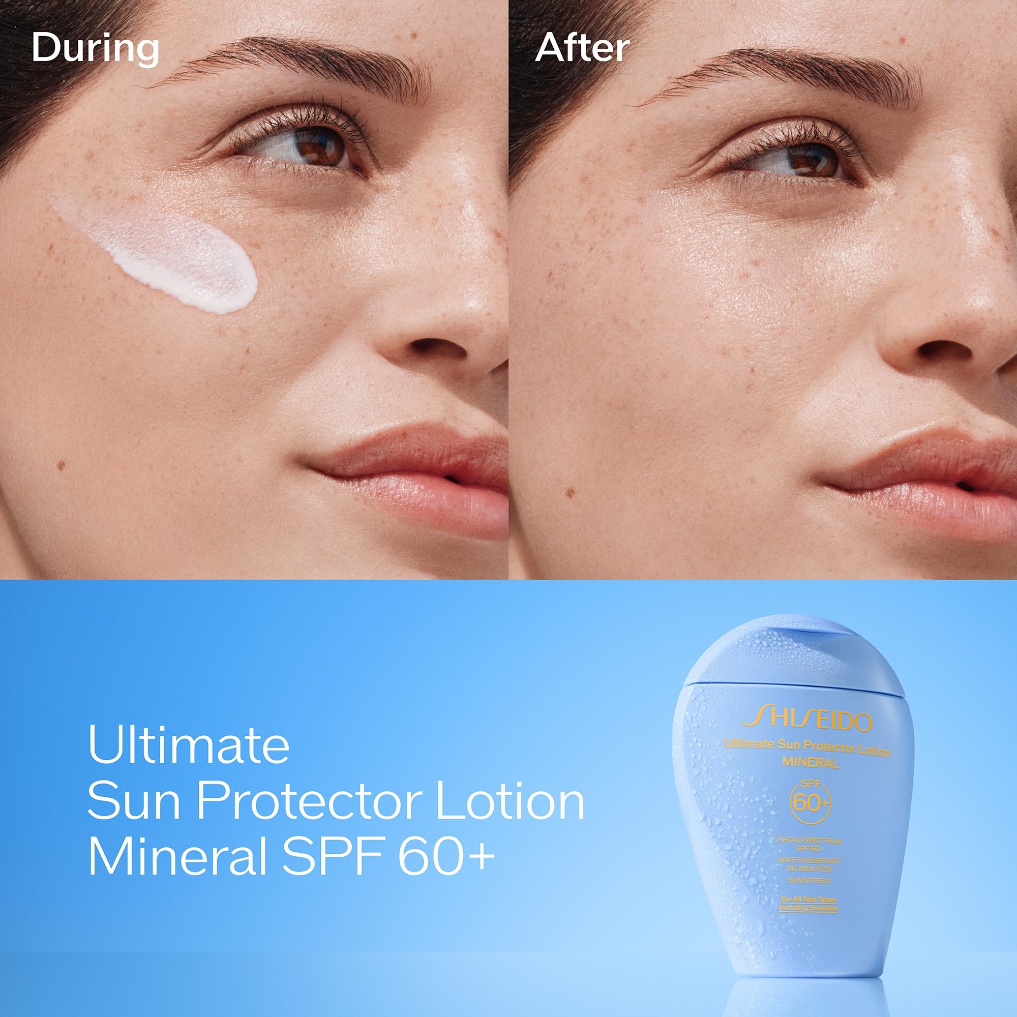 Shiseido sunscreen on the arm during outdoor activity