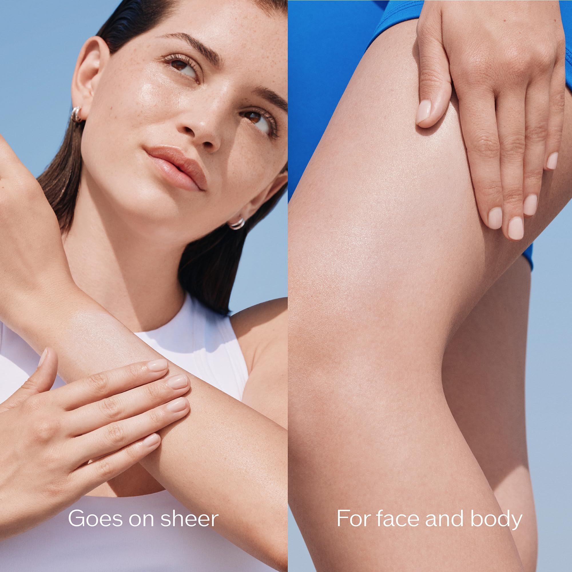 Texture close-up of Shiseido mineral sunscreen on skin